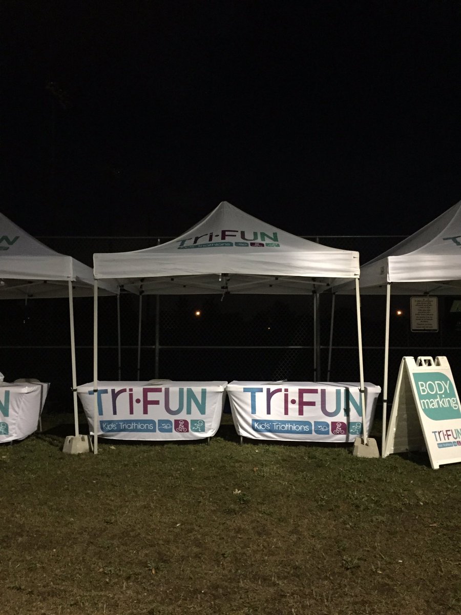trifunkids's tweet image. Setting up for #TriFUN #Oakville! Can't wait! #activefunforkids