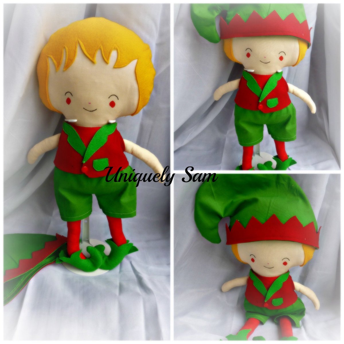 SewUniquelySam's tweet photo. Christmas elf, boy elf, elf doll https://t.co/UrG8UlD4ur #SewUniquelySam #ElfDoll https://t.co/T0maFBTS5n