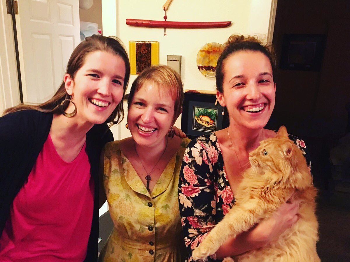 With my <a href="/SFbrigade/">SF Civic Tech</a> buddies <a href="/MissPaaj/">Laura Ellena</a> and <a href="/kbnammacher/">Katherine Nammacher</a> :) 😻