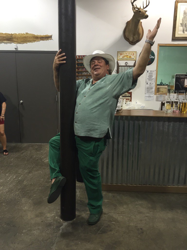 gcargal22's tweet image. Working the pole after the show at Dalton distillery #notips