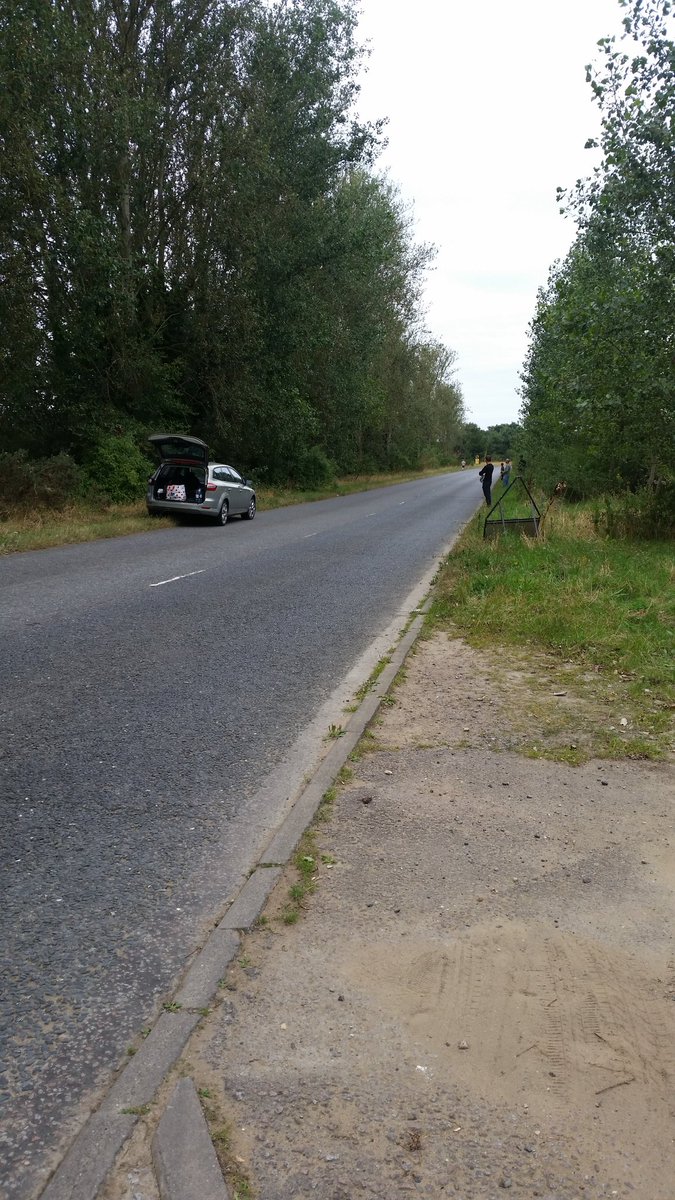 Waiting at the first check point, roughly 70miles in #Gavins12hr