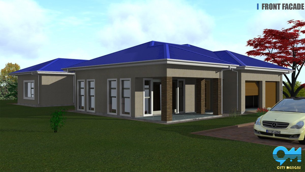 OM City Designs on Twitter 4 Bedroomed modern house in 