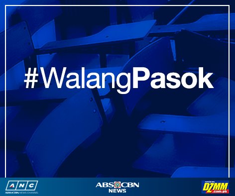ABSCBNNews's tweet photo. #WalangPasok All levels in Manila on Monday (Aug. 15, 2016) both public and private - Mayor Erap Estrada https://t.co/fd3KCKjoHh