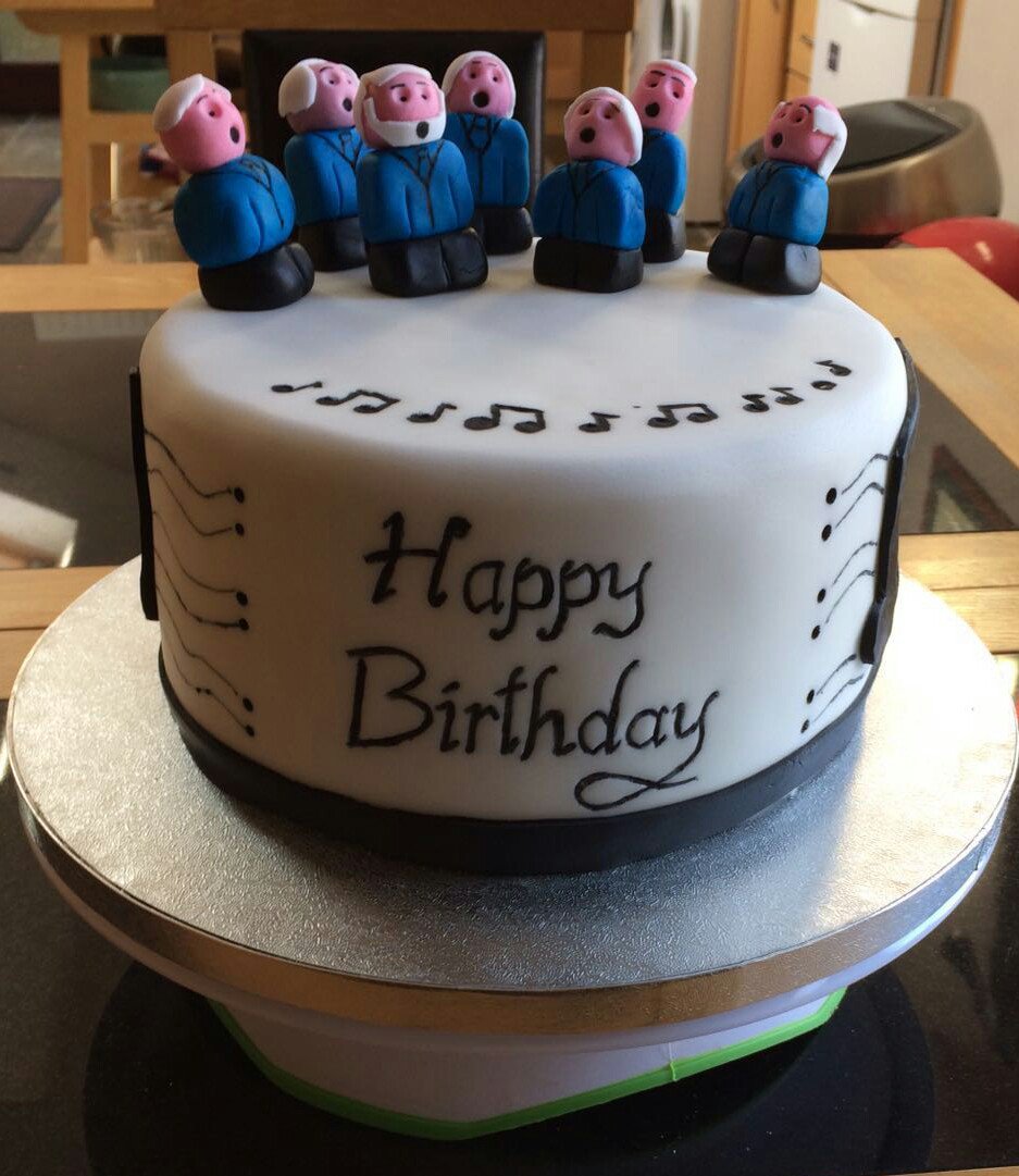 inyourbake's tweet photo. Our latest cake...based on an all male voice choir. 🎶 https://t.co/SUKjpXvpMk