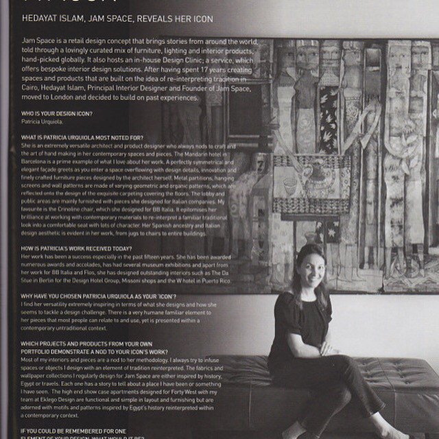 JamByHedayat's tweet photo. Hedayat talks about her #icon, Jam Space & Eklego Design in the September issue of #InteriorDesignToday #inspiration https://t.co/D9A3avInss