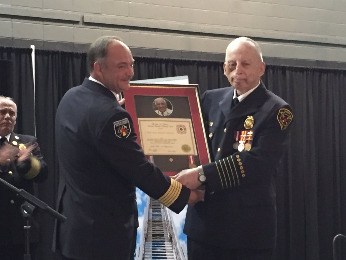 FirechiefVince's tweet image. Congrats @GanderFire former Chief Noel Rideout receiving the John N Cardoulis award from @NLFireServices #deserving