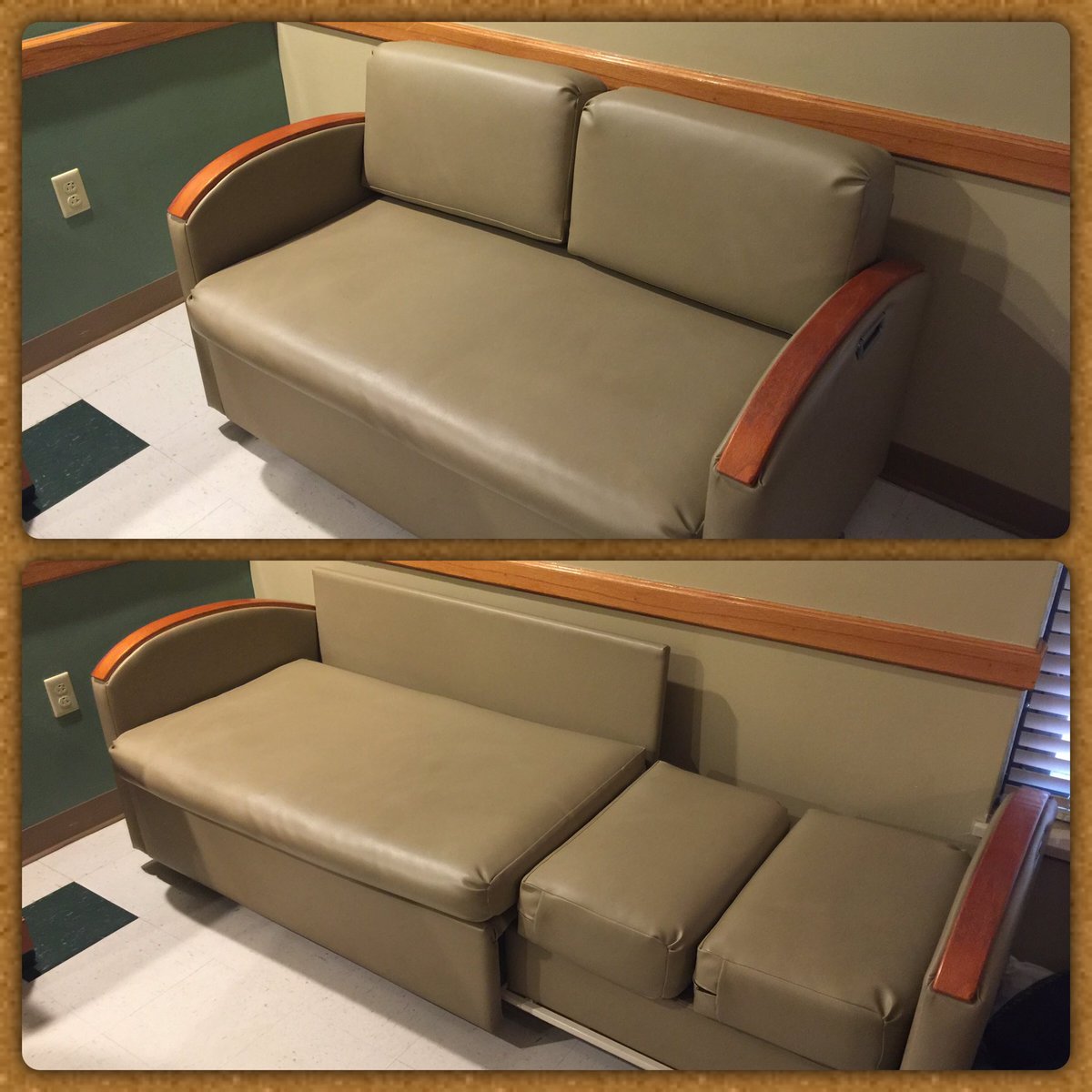 TheAudieNorman's tweet photo. so random shoutout to #durfold for making a surprisingly comfortable pullout sofa! like good enough to share about https://t.co/dfDg5BYHHK