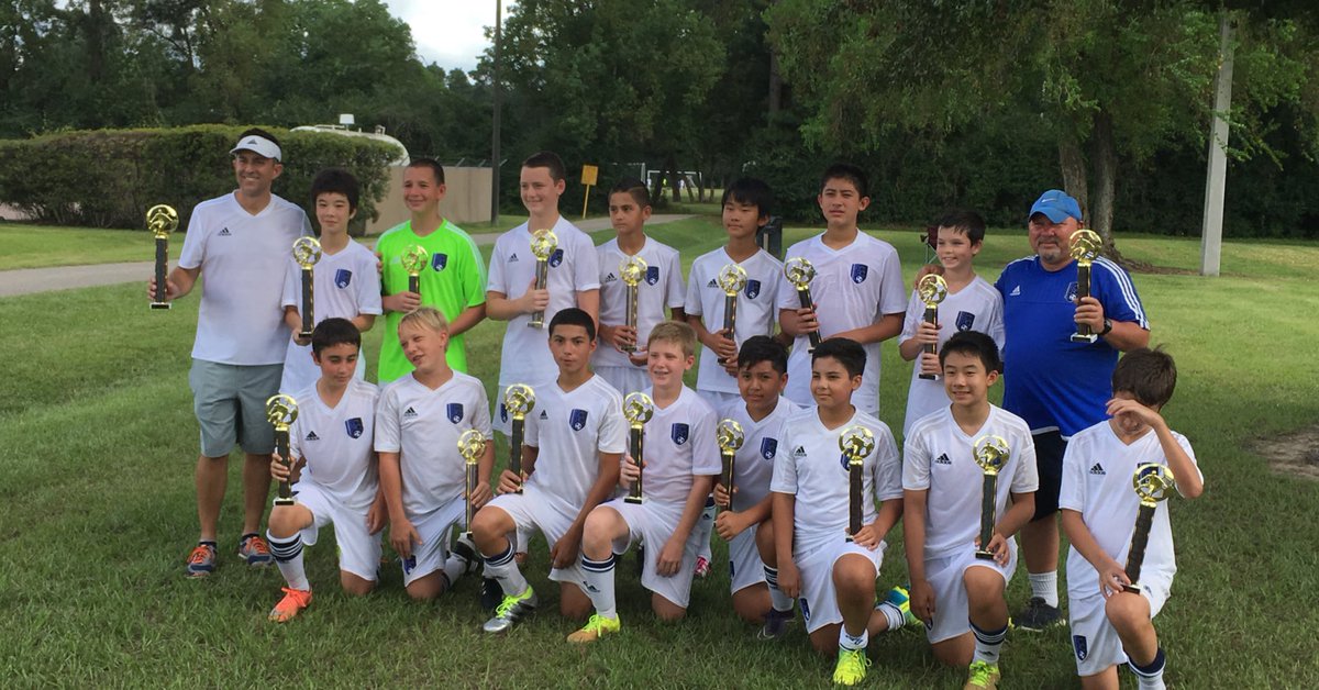 TexansSoccer's tweet photo. Congrats @Space_City_FC U14 Champions #WarmUpCup https://t.co/sPbXkMHYRd