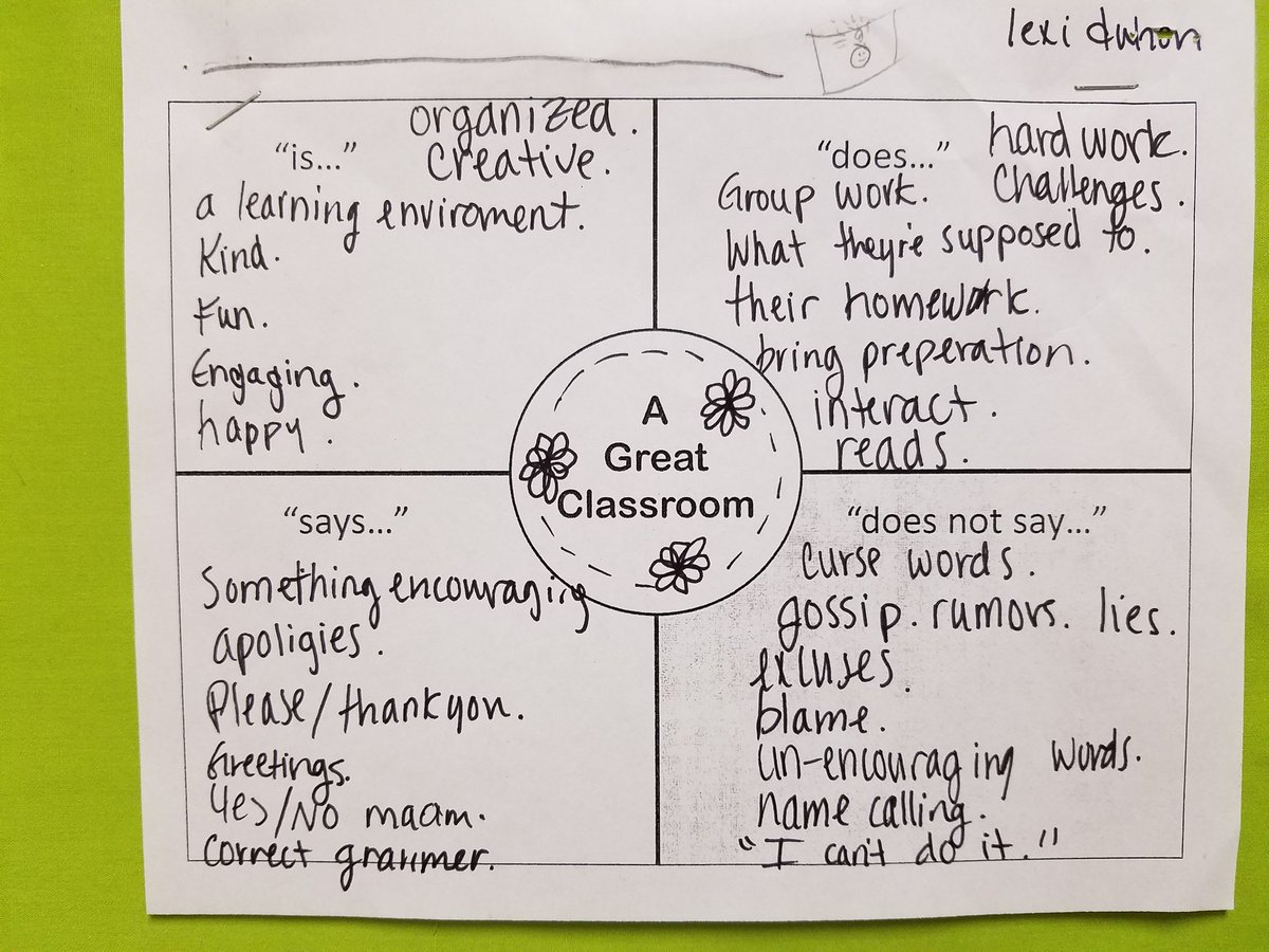 SMS students know what makes a "Great Classroom"...going to be an awesome year! <a href="/VikingsSMS/">Chester O Strickland</a> #readytolearn