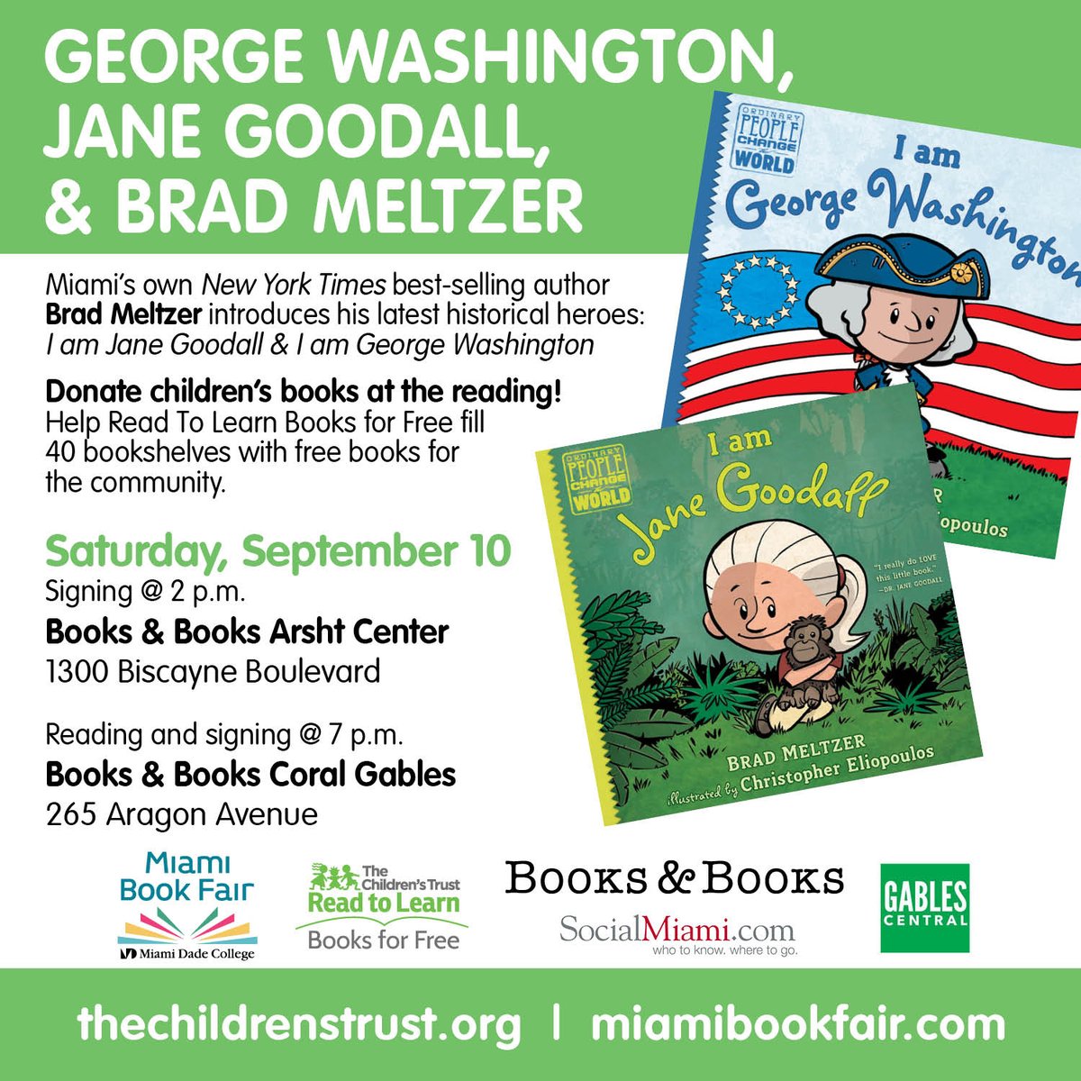 MiamiBookFair's tweet image. We hope to see you at our upcoming event with @bradmeltzer! #ReadToLearn