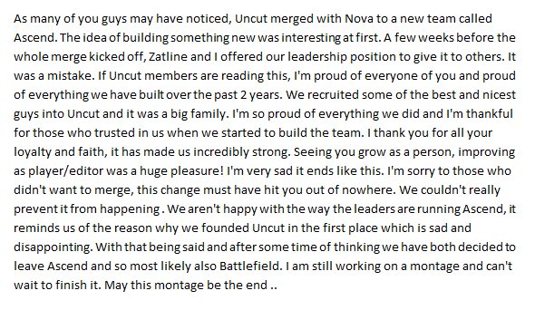 uSkizZ's tweet photo. Some may not have noticed but @uZatline and me left Ascend. Some last words to @TerraUncut and the situation: https://t.co/JP1bqNVseT