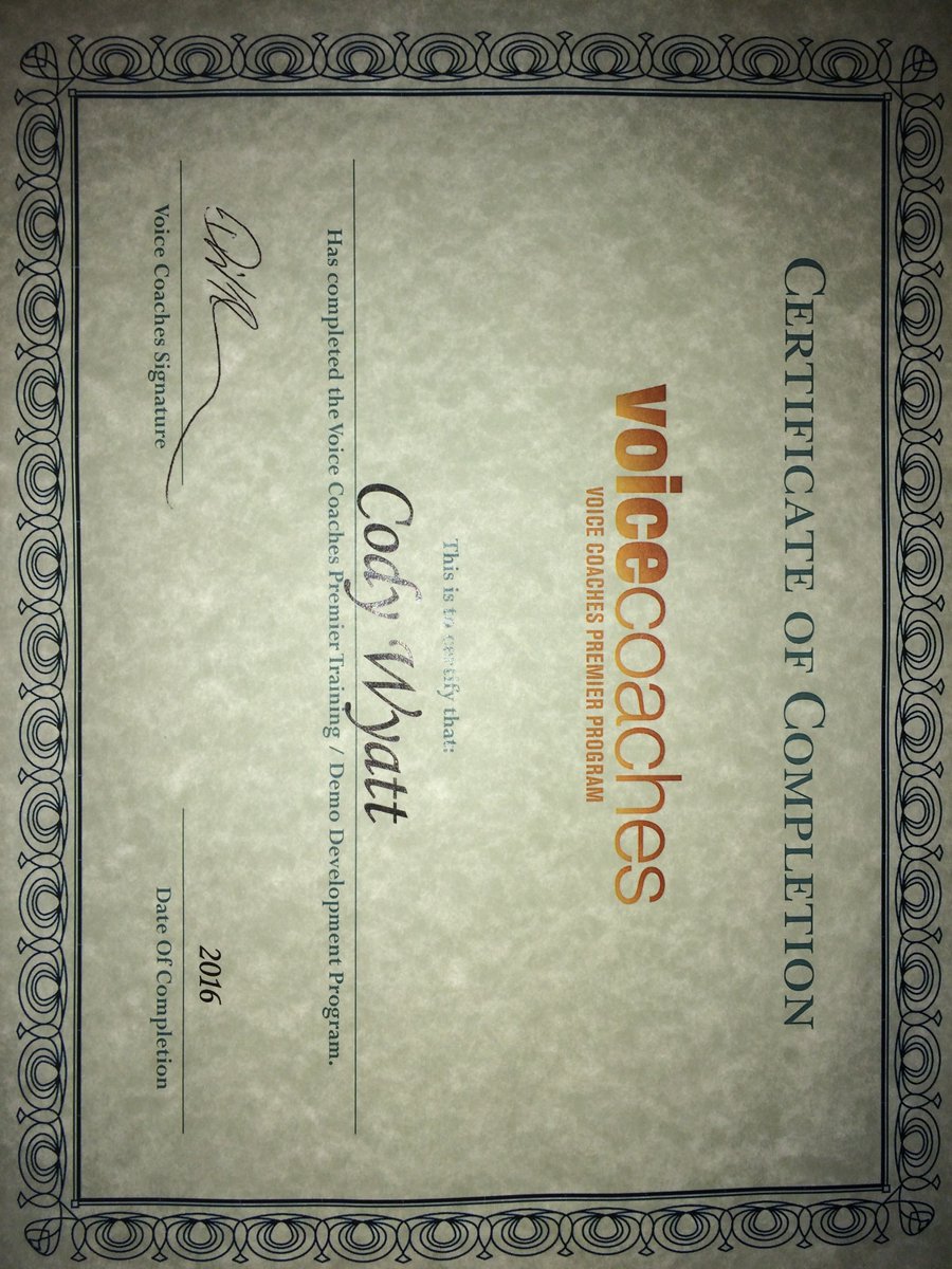 cody wyatt (cwyattvoice) Twitter