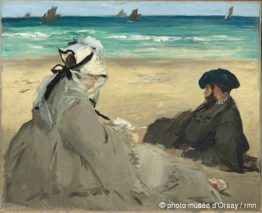GeneKerrigan's tweet photo. Apropos French beach traditions, @jricole tweeted this nice painting by Manet: On the Beach, 1868 https://t.co/8KebAdIleP