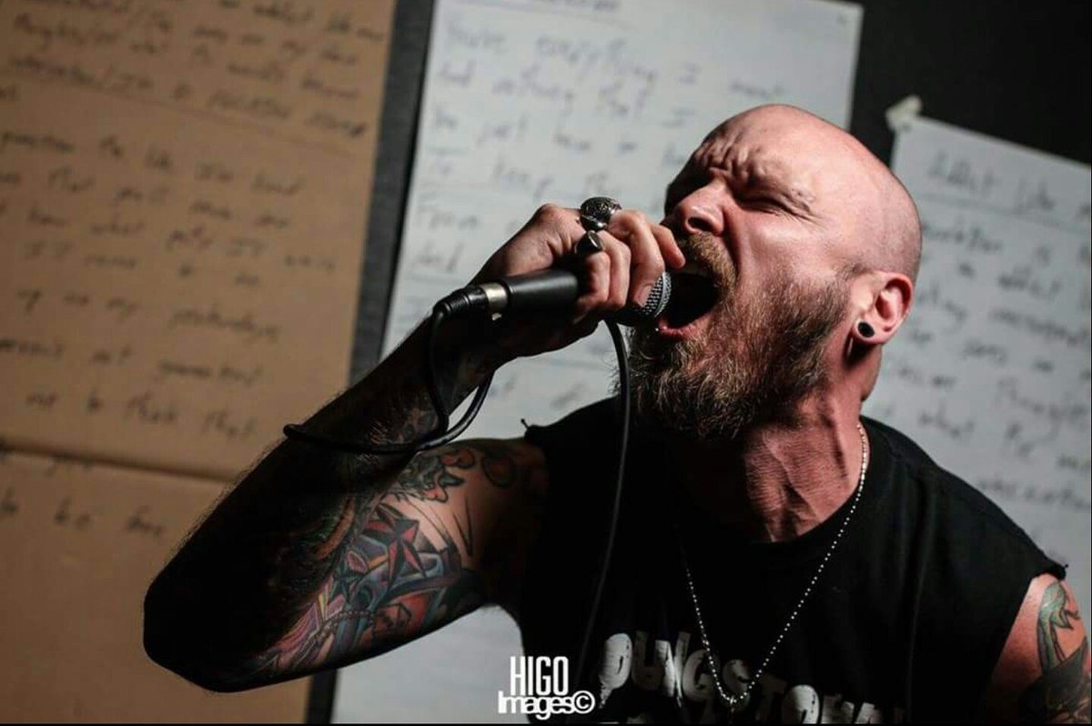 DevilWarning's tweet image. Our #vocalist, Scotty, belting it out. #vocals #singer #frontman #music #metal #musician #tattoo