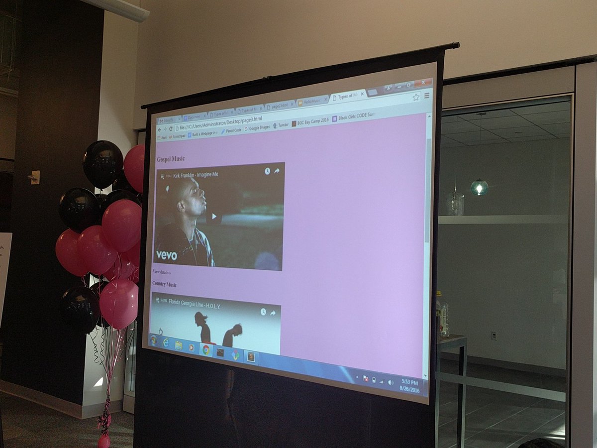 BlackGirlsCode's tweet image. Dayja and Imani want us to say &quot;Hello Music!&quot; #BGCSummerofCODE2016 #NY