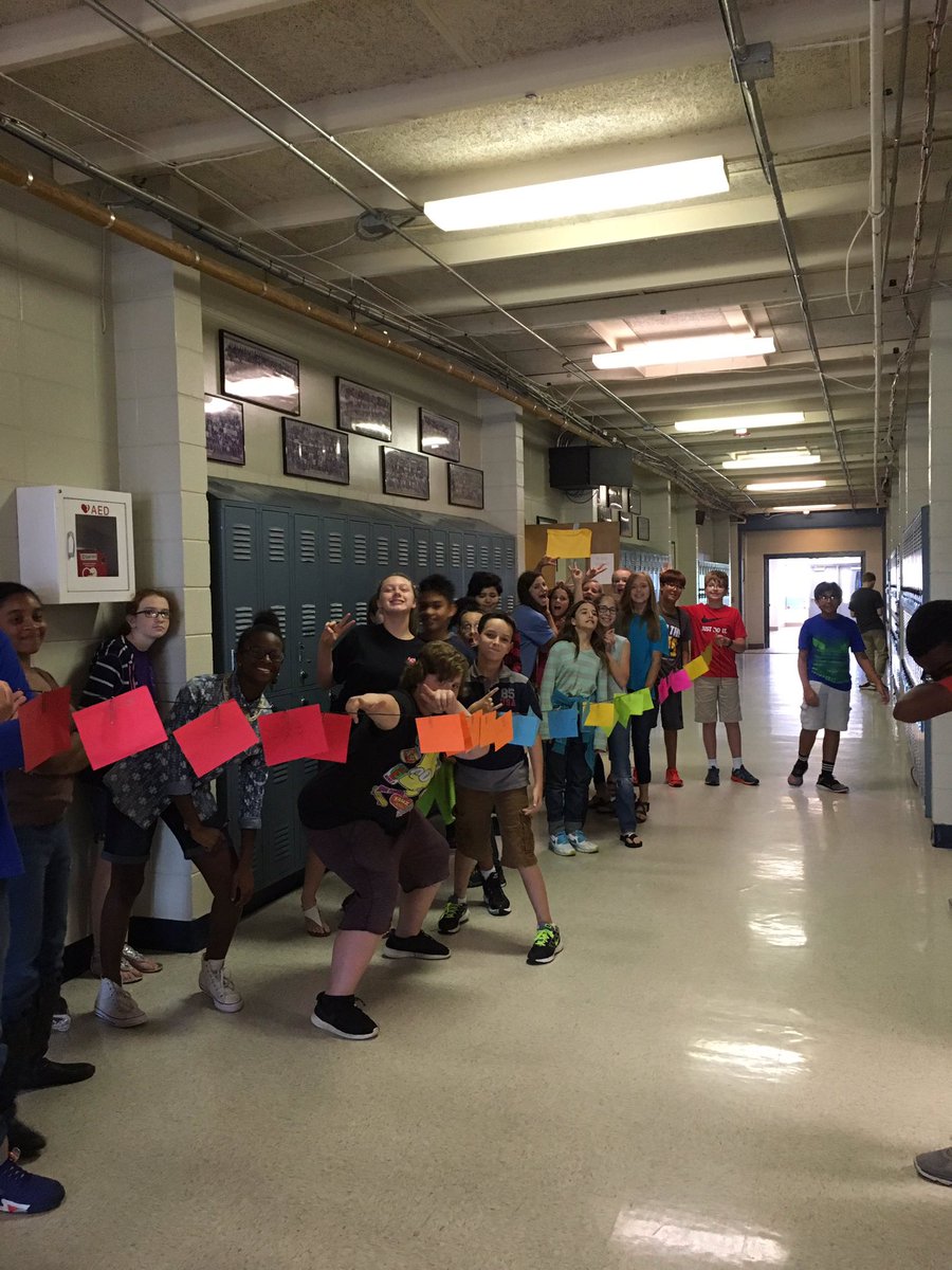dauphin_high's tweet photo. A human number line. Who knew math could be fun?! https://t.co/BfZAVT67ny