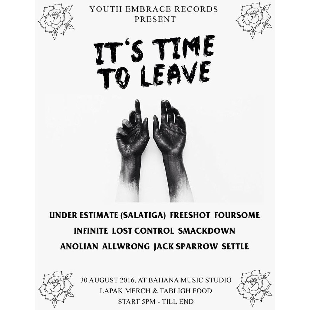 YOUTH EMBRANCE RECORDS
Present
It's time to leave
Mark your calendar! 
#Nextgigs #IV