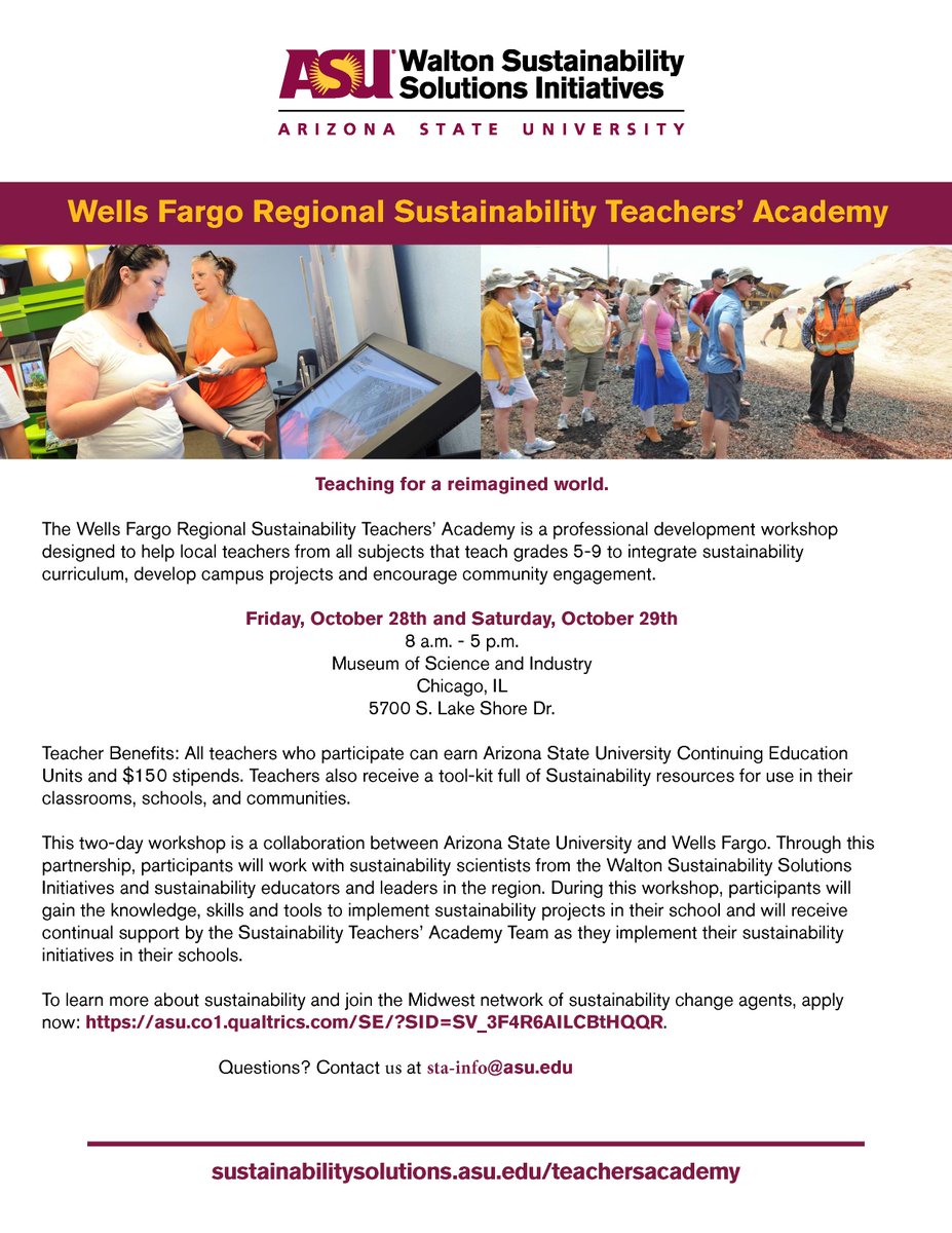 robmwssi's tweet photo. @ChicagoTeachers The Sustainability Teachers' Acaemy is coming to you in October! https://t.co/RBeYcdNtC0