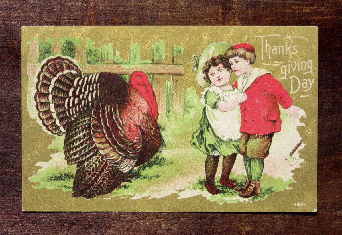 antiquelove22's tweet photo. Vintage Thanksgiving Day Postcard Featuring a Girl and Boy Who D… https://t.co/OlD0HXbWEW #vintage #EmbossedPostcard https://t.co/lkZVBKA5AS