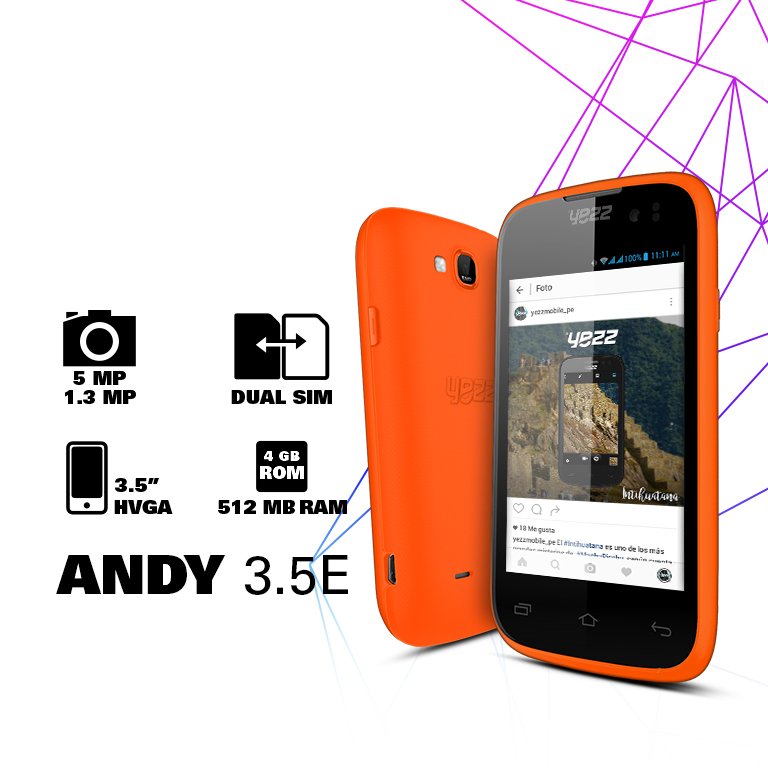 Porque nosotros pensamos en ti y en tu comodidad, te traemos el Smartphone más práctico de todos ¡Andy 3.5E!