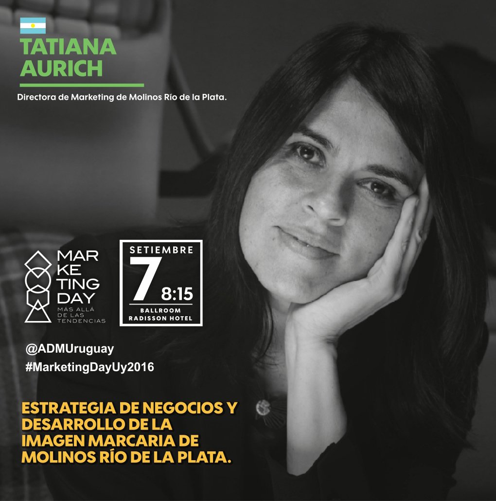 ADMUruguay's tweet photo. #MarketingDayUy2016 Desarrollo de la imagen marcaria #MolinosRiodelaPlata @TatiRich #Lucchetti #GalloSnacks #ARG https://t.co/944SqKEzjv