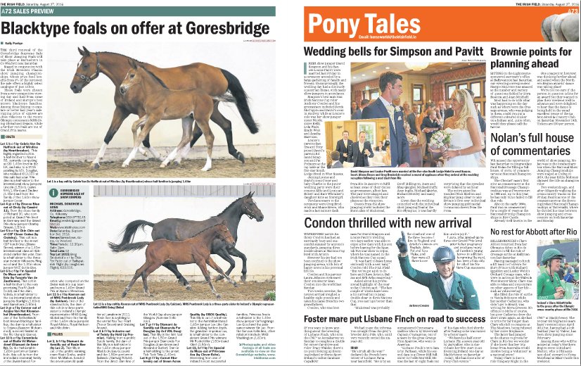 A preview of the Supreme Foal Sale and wedding bells in Pony Tales <a href="/davejsimpson88/">david simpson</a> <a href="/pavitt_louise/">Louise Simpson</a> <a href="/gregbrodericks/">Greg Broderick</a>