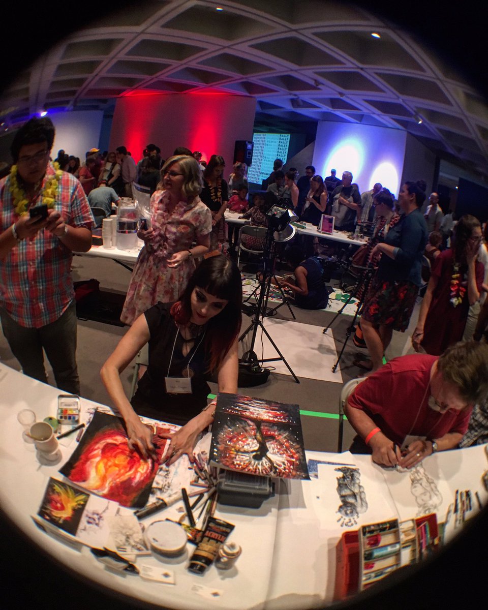 Artists at the Monster Drawing Rally <a href="/ncartmuseum/">North Carolina Museum of Art</a> #ncmamonster