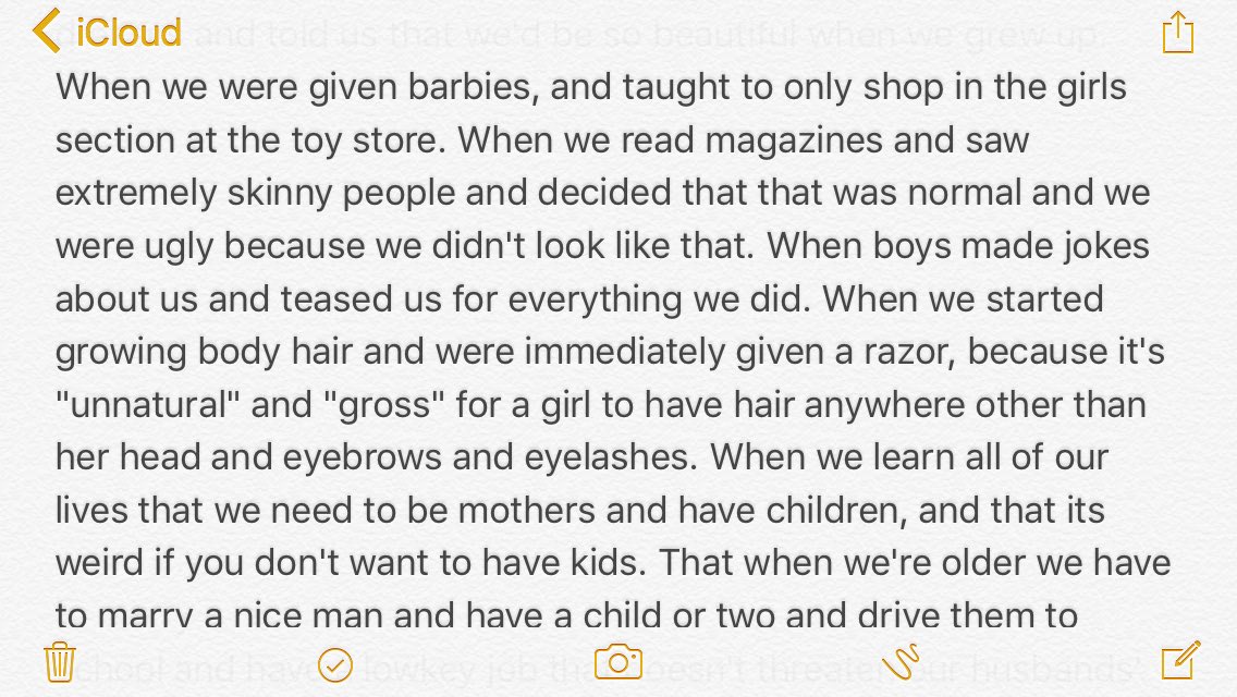 mountainofbooks's tweet photo. Speech/rant about how feminism isn't a joke and that misogyny has been a part of our lives since we were young https://t.co/zYZlRvozDh