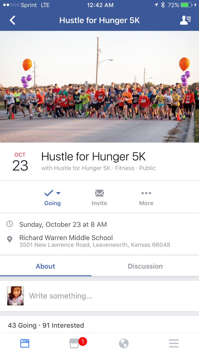 dawncflv's tweet photo. Starting training tmrw for a 5k in October. #HustleForHunger #HometownPride #FirstEver5k https://t.co/6Kwv9m6wcQ
