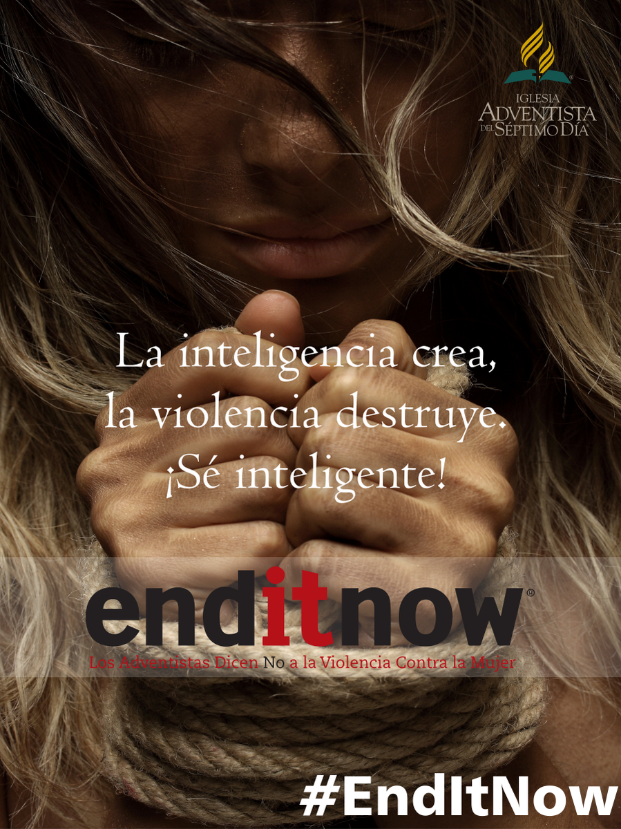 IgleCentralBqto's tweet photo. Los Adventista decimos no a la violencia contra la Mujer! 
se parte de esta campaña #EndItNow https://t.co/WW59Vd2dy4