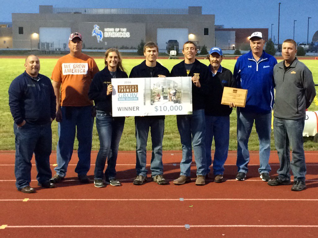 kkaslon's tweet photo. Centennial FFA check presentation #GrowRuralEd https://t.co/Slzgzu8r4v