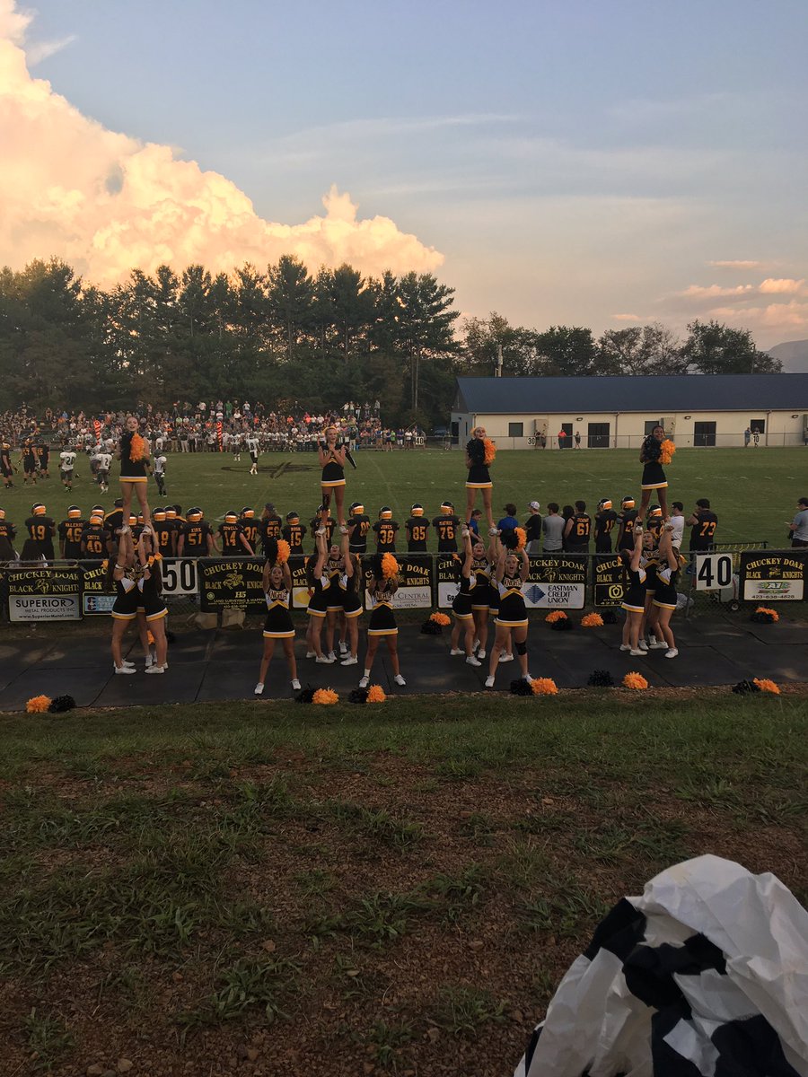cdhs_cheer's tweet photo. First game of the season in the Black Hole! #cdhsfootball #cdhscheer #goblackknights https://t.co/MDzqJC47Lg
