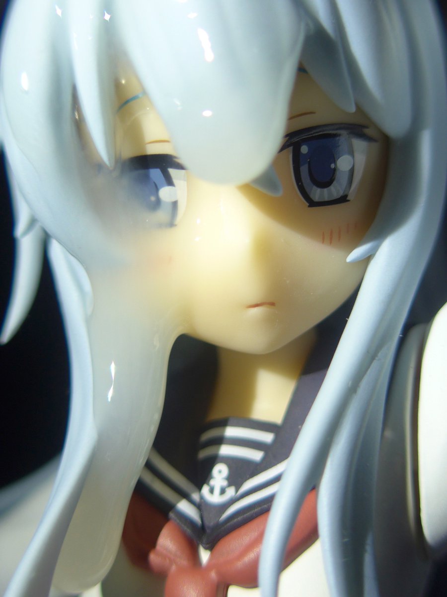 パン コトブキヤ 響 フィギュアにぶっかけました 限定のテレ顔でやってみたんですが 無表情の方がよかったかな フィギュアぶっかけ