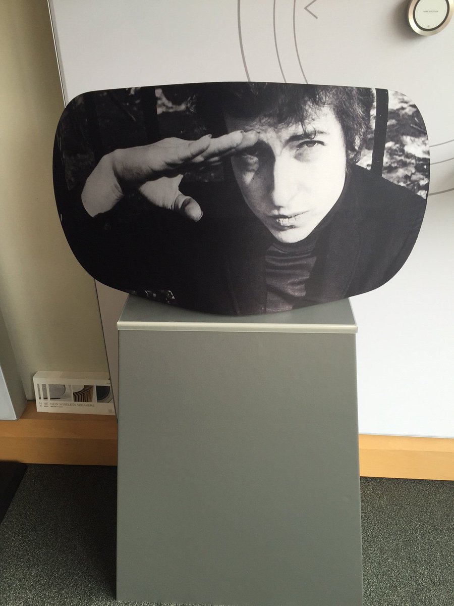 BeoPreston's tweet image. Close up of @beoplay A6 with iconic #bobdylan album art with thanks to @skiniplay &amp;amp; @fatpunkstudio #delightedclient