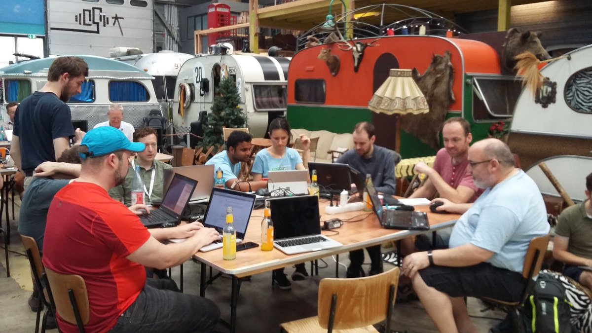 foss4g's tweet image. #FOSS4G2016 #OSGeo code sprint in action.