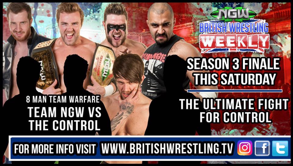 BritWresWeekly's tweet photo. The Season 3 finale hits today with the biggest match in #NGWUK history - Team Warfare, pitting NGW vs The Control! https://t.co/jcaVgWZmV3
