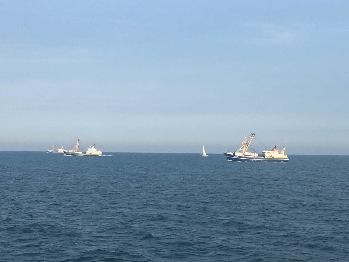 Jan_TX36's tweet photo. Armada van vissersschepen onderweg naar #actie #EMK  #Rotterdam  #kopvanzuid   @HotelNewYork @Hermandenblijk https://t.co/3Q5CdhWD6z