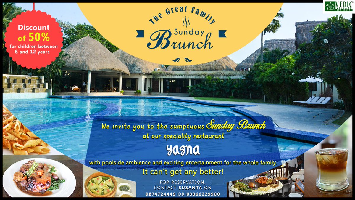 Enjoy the lavish food spread at the serene set up by the pool at #Yagna with our #TheGreatFamilySundayBrunch
#foodie