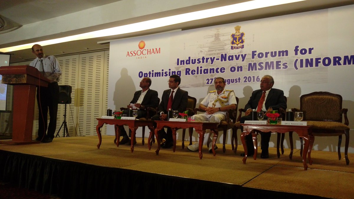 dmuraliDM's tweet photo. Dr S. Raghavan, SICCI #INFORM16 @AvdheshASSOCHAM @ASSOCHAM_PREZ @indiannavy @makeinindia @minmsme
@SpokespersonMoD https://t.co/qs3sfAbgXK