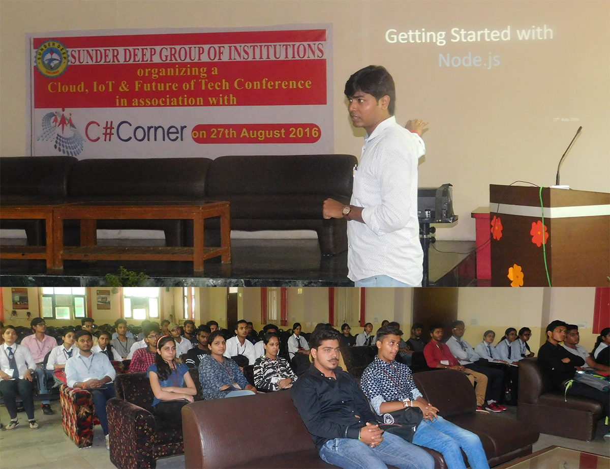 CsharpCorner's tweet photo. Getting Started w/ #Nodejs by @Sunny_Delhi at #DelhiDevCon16 https://t.co/ytVDmjes4m https://t.co/IwBAlH0Jd3