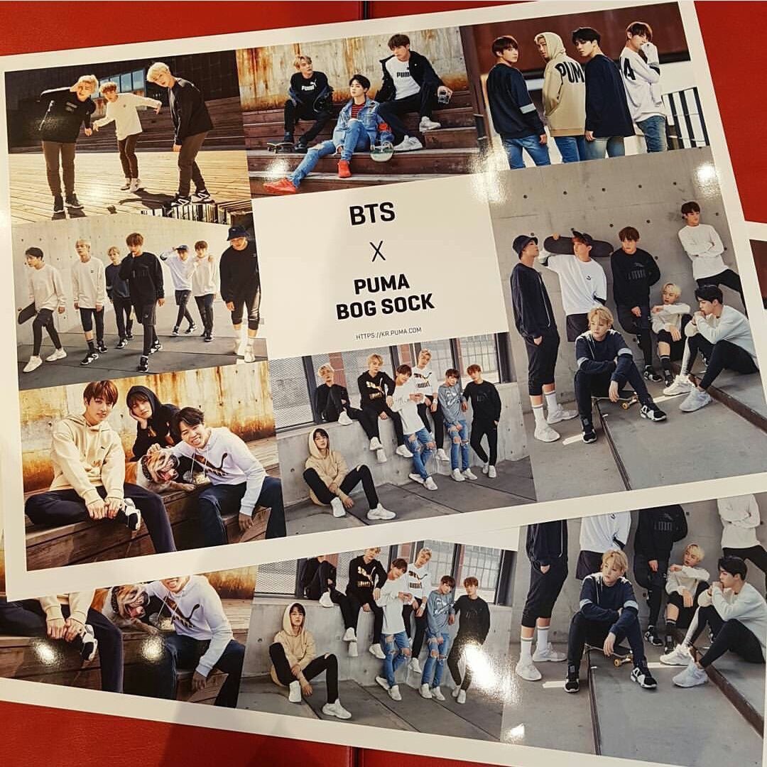 bts x puma bog sock