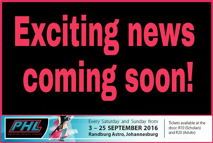 Exciting news about the PHL is set to be made on Monday morning…..watch this space! #PHL2016 #SAHockeyRevolution
