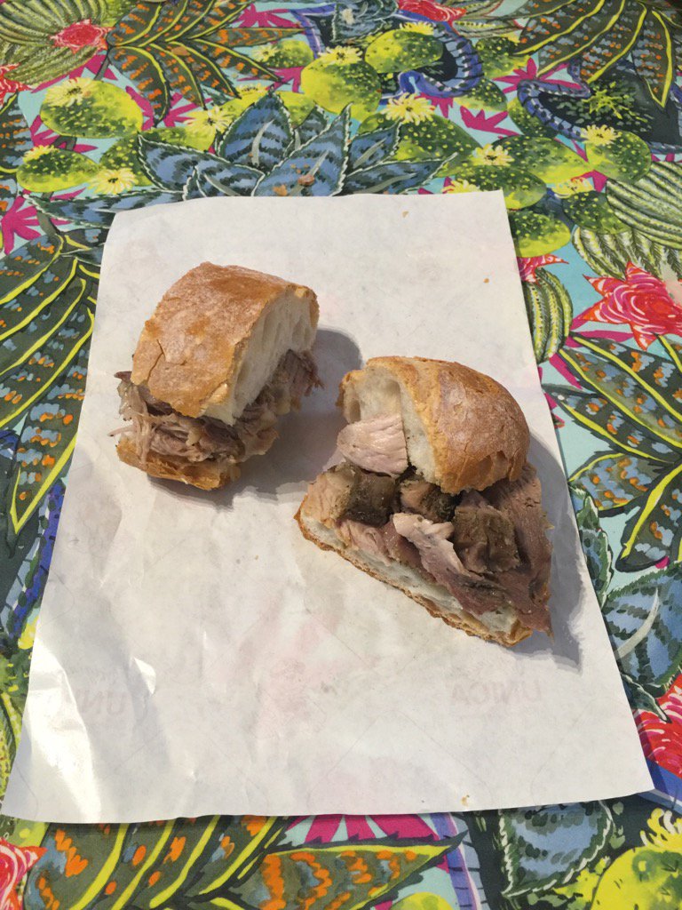 NuvolaFood's tweet photo. Panini with Porchetta....great start of the day! https://t.co/mjF96IakeP