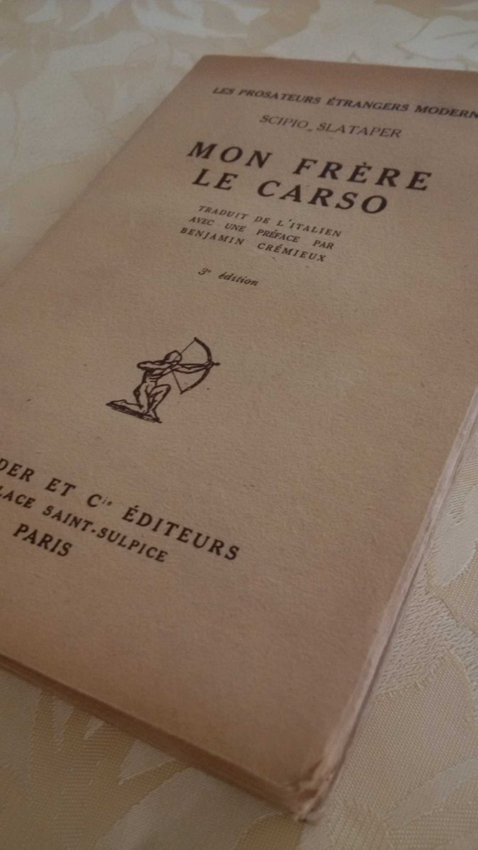 YourFerdinand's tweet photo. Couper des pages non-coupées de 1921 me donne une impression de profanation (Mais bon plus réédité depuis) #Slataper https://t.co/nsXqMUoGH1