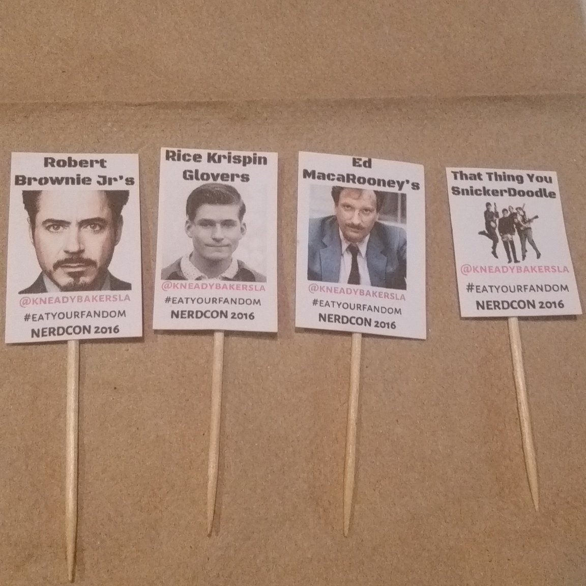 cooljulster12's tweet image. I must say @kneadybakersla. I &amp;lt;3 the goodies u made. I thought the labels were cool. #EatYourFandom #NerdCon2016