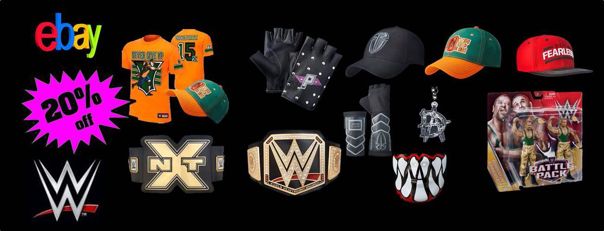 20% off this bank holiday. Quick visit the store NOW! #wwe stores.ebay.co.uk/wwemerchandise…