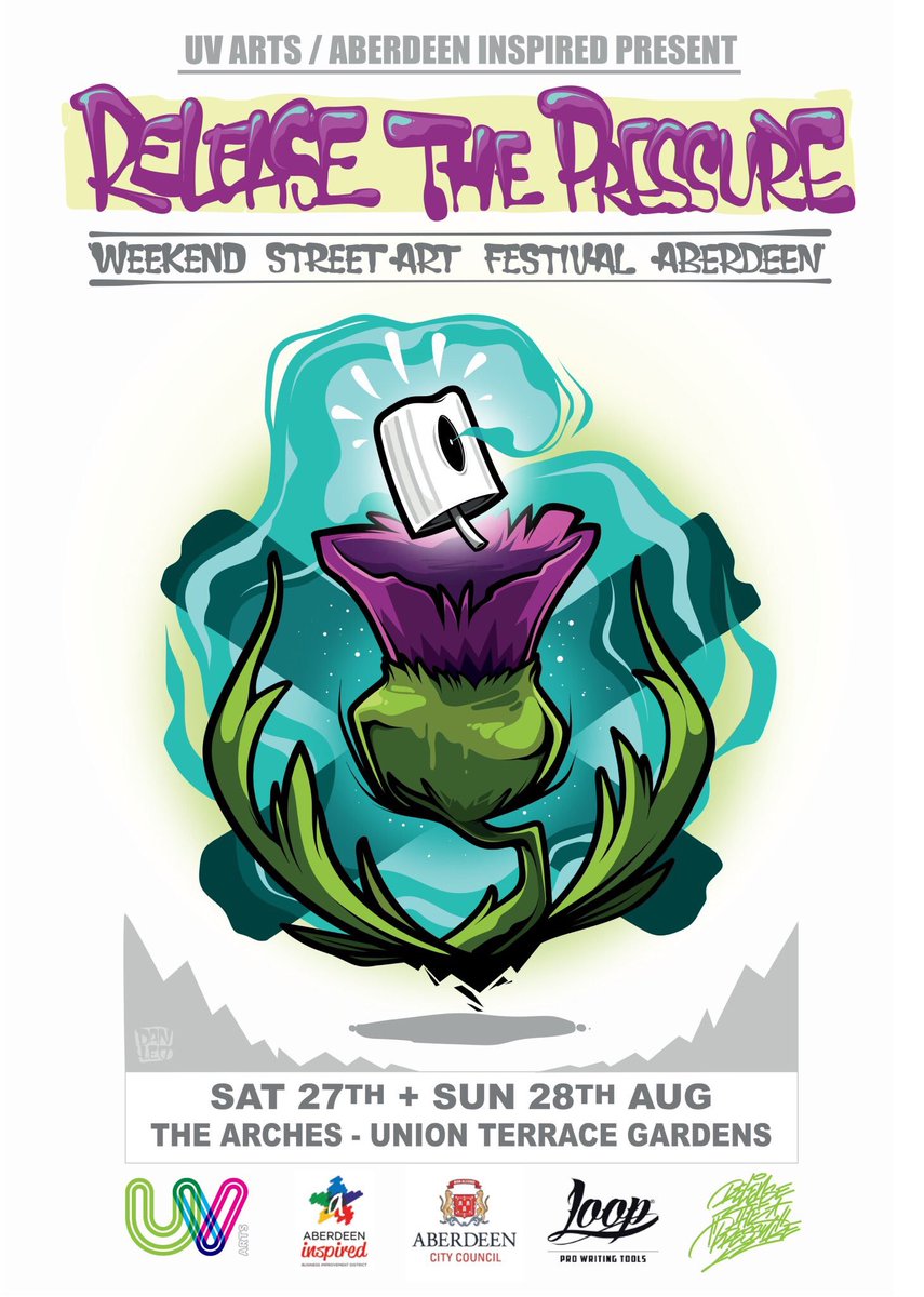 Its <a href="/uvartscic/">UV Arts C.I.C</a> #streetart festival today in #Aberdeen supported by <a href="/AbdnInspired/">Aberdeen Inspired</a> #creativeABDN