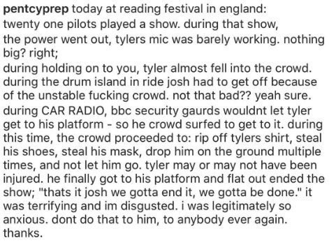 SMOLBEANCALVIN's tweet photo. tyler does so much work for you, and this is how you repay him? #RespectTwentyOnePilots #respecttylerjoeseph https://t.co/qJkUJGsLwd