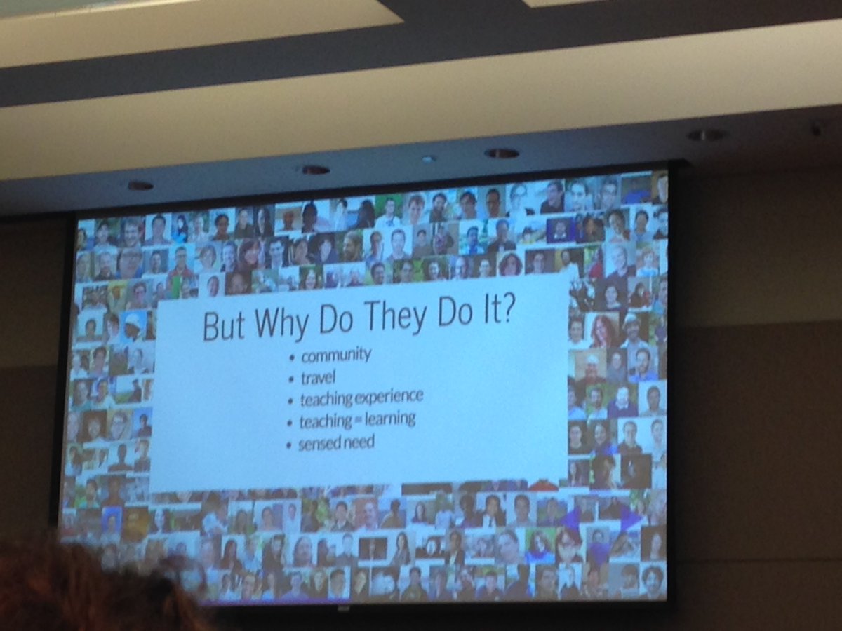 PyDataChi's tweet image. .@katyhuff shares why people decide to be @swcarpentry instructors at #PyDataChi16!