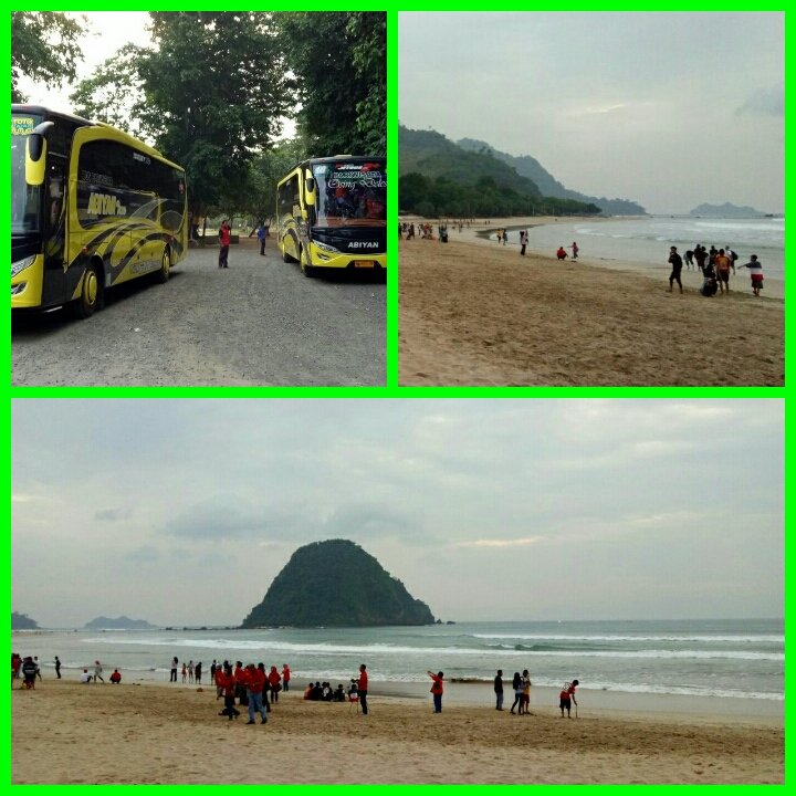 Sore ini Rombongan Pemkot Surabaya  (2 bus) datang di Pulau Merah. Saksikan sunset di Pulau Merah #info #banyuwangi